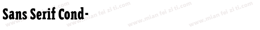 Sans Serif Cond字体转换